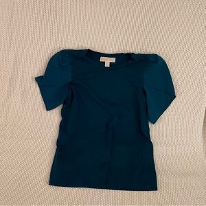 Michael Kors Teal Short Sleeve Top